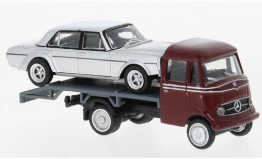 Diecast model cars Mercedes L319 Base camion de transport de voiture red 1/87 Schuco