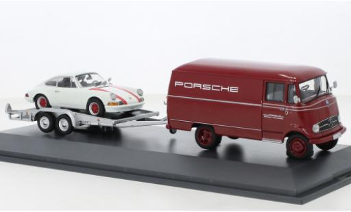Diecast model cars Mercedes L319 Kastenwagen van Porsche Renndienst 1968 1/43 Schuco