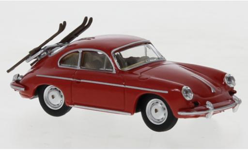 Diecast model cars Porsche 356 C C Carrera 2 red Skiurlaub 1/64 Schuco
