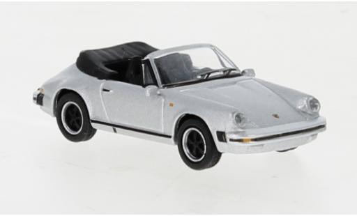 Diecast model cars Porsche 911 Cabriolet Carrera 3.2 Convertible grey 1/87 Schuco