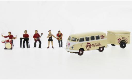 Diecast model cars Volkswagen T1 Base Bus The Red Monkeys 1/87 Schuco