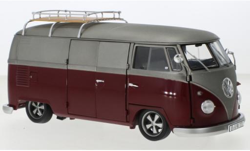 Diecast model cars Volkswagen T1 B Bus Lowrider red/matt-grey 1/18 Schuco