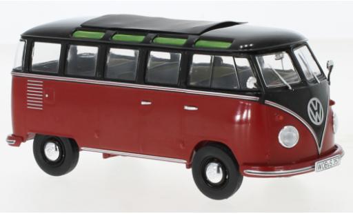Diecast model cars Volkswagen T1 B Samba black/red 1/32 Schuco