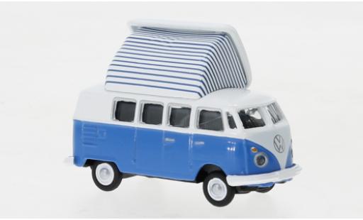 Diecast model cars Volkswagen T1 Base c Camper blue/white 1/87 Schuco