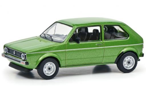 Diecast model cars Volkswagen Golf Base I green Paperbox Edition 1/64 Schuco