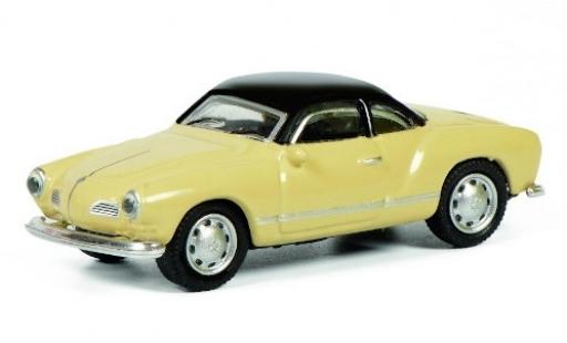 Diecast model cars Volkswagen Karmann Ghia Base Ghia (Typ 14) beige/black 1/87 Schuco