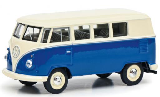 Diecast model cars Volkswagen T1 Base Bus beige/blue Paperbox Edition 1/64 Schuco