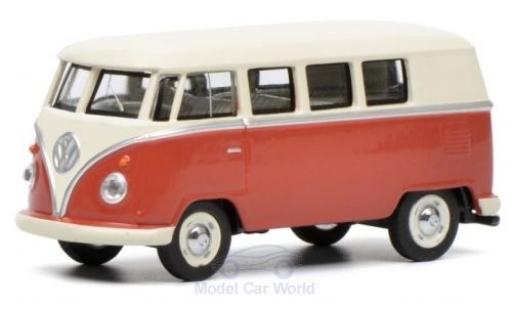 Diecast model cars Volkswagen T1 Base Bus red/beige 1/64 Schuco