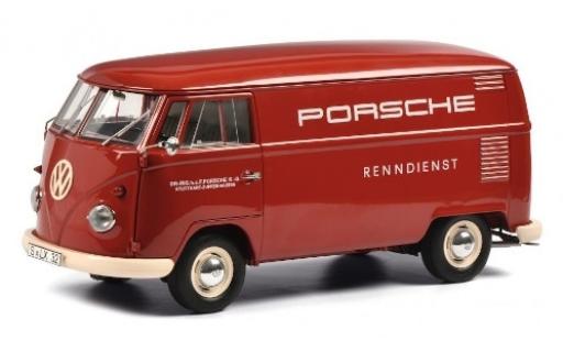 Diecast model cars Volkswagen T1 Base van Porsche Renndienst 1/18 Schuco