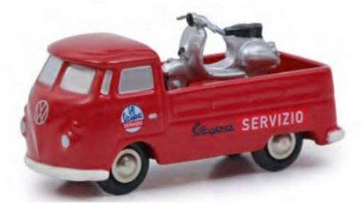 Diecast model cars Volkswagen T1 Base flatbed Servizio Vespa avec Vespa 1/90 Schuco
