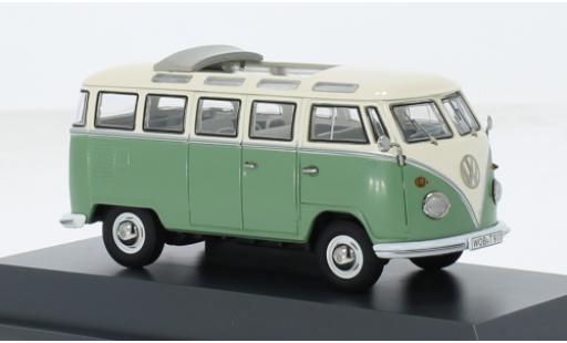 Diecast model cars Volkswagen T1 Base Samba green/white 1/43 Schuco