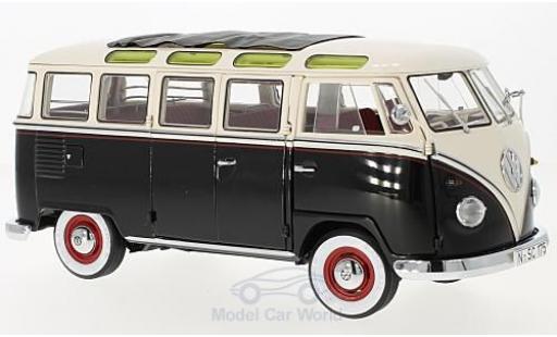 Diecast model cars Volkswagen T1 B Samba black/white 1959 1/18 Schuco