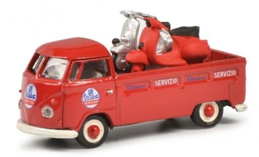 Diecast model cars Volkswagen T1 B flatbed Servizio Vespa avec charge 1/87 Schuco