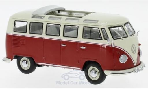 Diecast model cars Volkswagen T1 B Samba Bus red/beige 1/43 Schuco