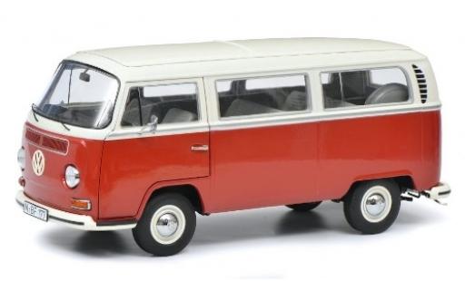 Diecast model cars Volkswagen T2 A Bus L red/white 1/18 Schuco