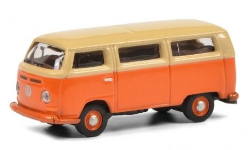 Diecast model cars Volkswagen T2 A Bus orange/beige 1/87 Schuco