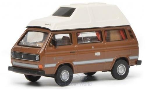 Diecast model cars Volkswagen T3 Base Joker brown/white 1/64 Schuco