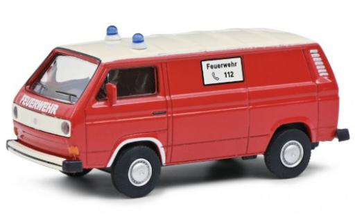Diecast model cars Volkswagen T3 Base van Fire brigade 1/64 Schuco