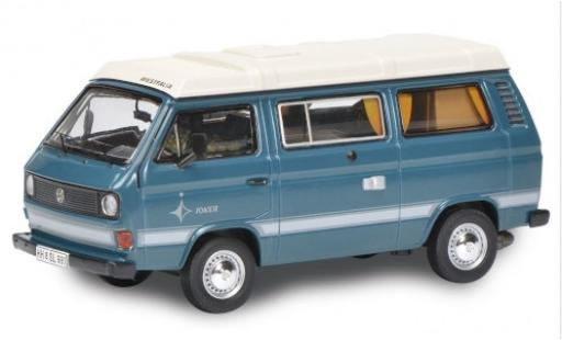 Diecast model cars Volkswagen T3 Base Westfalia Joker blue/white 1/64 Schuco