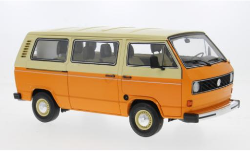 Diecast model cars Volkswagen T3 A Bus orange/beige 1/18 Schuco