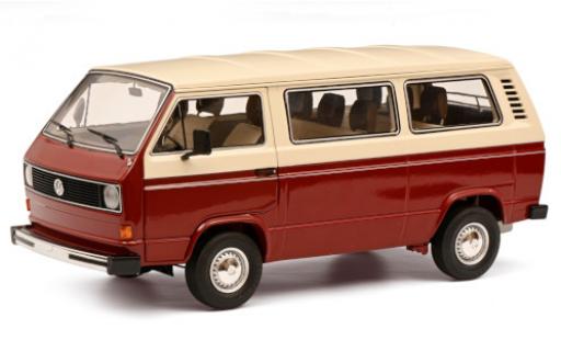 Diecast model cars Volkswagen T3 A Bus red/white 1/18 Schuco