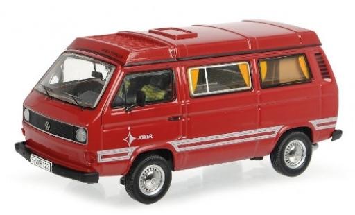 Diecast model cars Volkswagen T3 B Westfalia Joker red/Dekor 1/43 Schuco