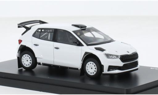 Diecast model cars Skoda Fabia RS Rally2 IV white 2022 1/43 Abrex