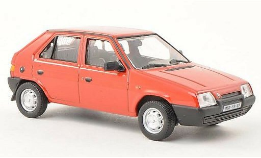 Skoda Favorit 136L 1/43 Abrex 136 L red 1987 diecast model cars