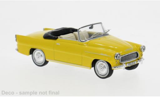 Diecast model cars Skoda Felicia Cabrio Convertible yellow 1959 1/43 IXO
