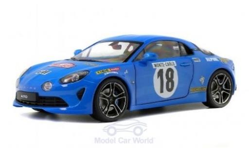 Diecast model cars Alpine A110 premiere edition No.18 Rally Monte Carlo Historic 2018 1/18 Solido