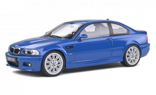 Diecast model cars Bmw M3 coupe (E46) blue 2000 1/18 Solido