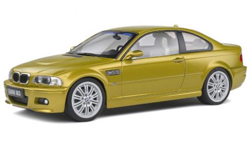 Diecast model cars Bmw M3 coupe (E46) metallic yellow 2000 1/18 Solido