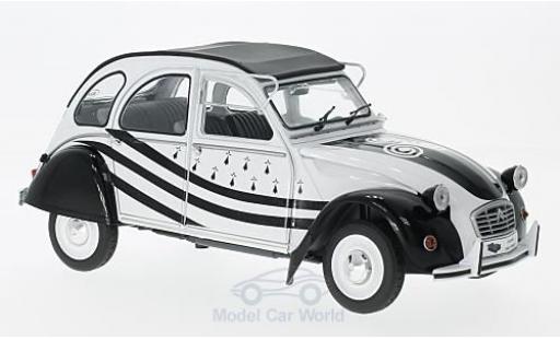 Diecast model cars Citroen 2CV Berline 6 white/black 1978 1/18 Solido