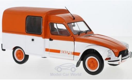 Diecast model cars Citroen Acadiane Fourgonnette Acaspot orange/beige 1984 1/18 Solido