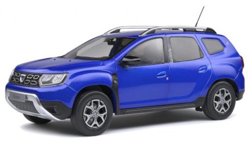 Diecast model cars Dacia Duster SUV MKII metallic blue 2018 1/18 Solido