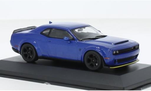 Diecast model cars Dodge Challenger Demon SRT V8 6.2 metallise blue 2018 1/43 Solido