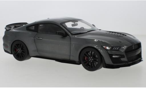 Diecast model cars Ford Mustang Shelby GT500 GT 500 metallic grey/black 2020 1/18 Solido