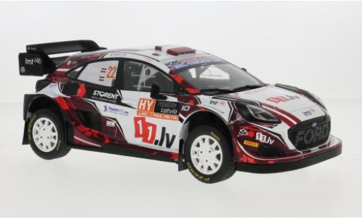 Diecast model cars Ford Puma Rally1 Rally 1 Hyprid #22 1/18 Solido