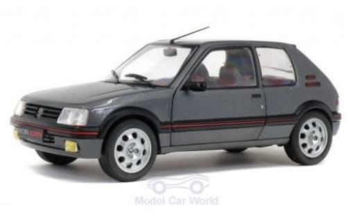 Diecast model cars Peugeot 205 GTI 1.9 metallic grey 1988 1/18 Solido