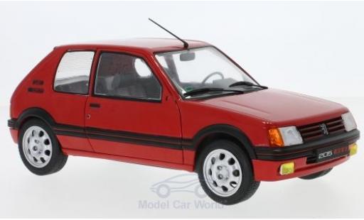 Diecast model cars Peugeot 205 GTI 1.9 red 1988 1/18 Solido