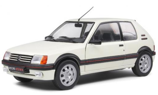 Diecast model cars Peugeot 205 GTI 1.9 white 1988 1/18 Solido