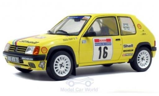 Diecast model cars Peugeot 205 Rallye Rally No.16 Rally WM Tour de Corse 1990 F.Doenlen/E.Merciol 1/18 Solido