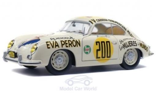 Diecast model cars Porsche 356 1953 Pre-A No.200 Eva Peron Carrera Panamericana J.Evans 1/18 Solido