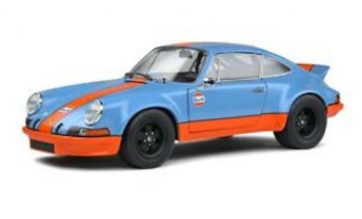 Diecast model cars Porsche 911 RSR blue/orange Gulf 1973 1/18 Solido