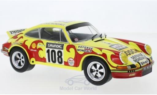 Diecast model cars Porsche 911 RSR No.108 Sonauto Tour de France Auto 1973 C.Ballot-Lena/J.C.Morenas 1/18 Solido
