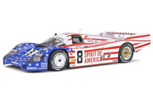 Diecast model cars Porsche 956 1986 LH RHD No.8 Joest Racing Spirit of America 24h Le Mans G.Follmer/J.Morton/K.Miller 1/18 Solido