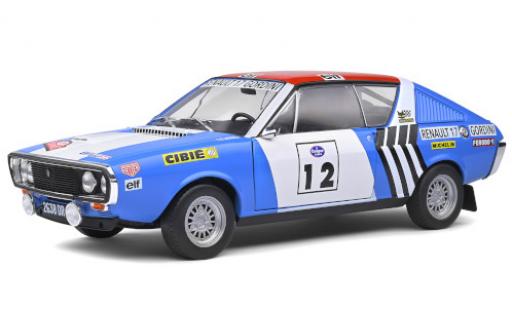 Diecast model cars Renault 17 Gordini No.12 Rally WM Rally Press on Regardless 1974 J-L.Therier/C.Delferier 1/18 Solido