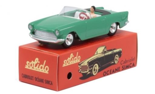 Diecast model cars Simca Oceane Cabriolet Convertible green 1960 1/43 Solido