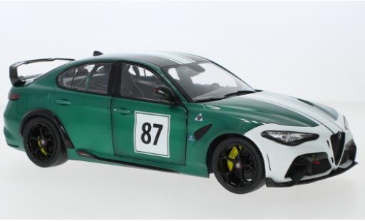Diecast model cars Alfa Romeo Giulia gtam metallise green No.87 2021 1/18 Solido