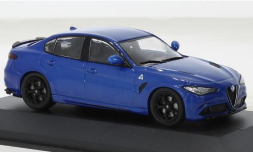 Diecast model cars Alfa Romeo Giulia quadrifoglio metallise blue 2019 1/43 Solido